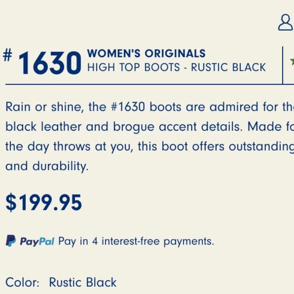 Blundstone #1630 High Top Boots - Rustic Black - Picture 5 of 5